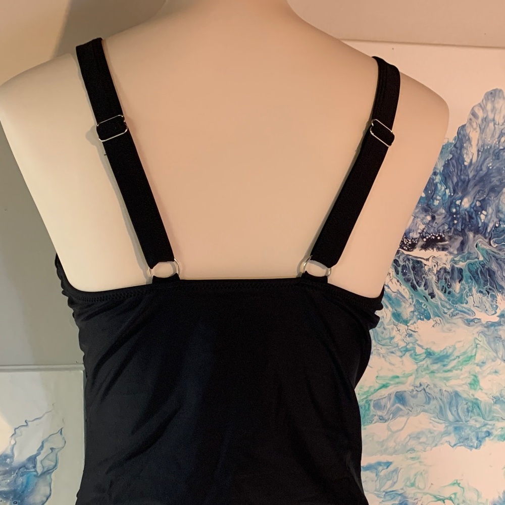 Black One-Piece tummy control Swimsuit - Picture 4 of 5
